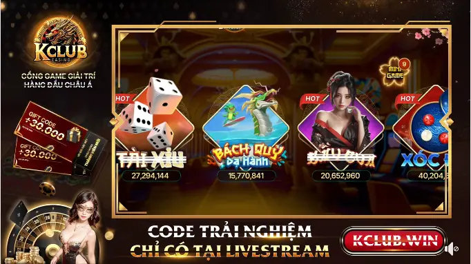 Xem Live Hay - Nhận Ngay Code Xịn Từ Kclub